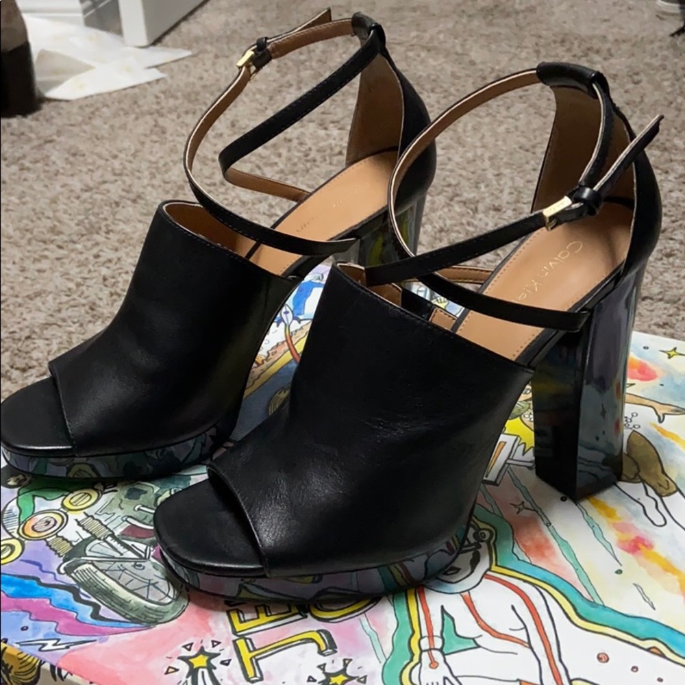 Calvin Klein Strappy Platform Heels
